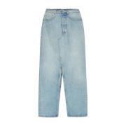 Denim skjørt med vintage effekt