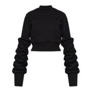 Sweatshirt med dekorative ermer