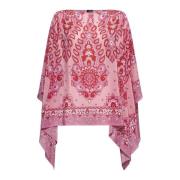 Rosa Blomster Paisley Silke Topp