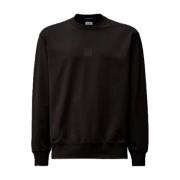 Svart Metropolis Logo Crew Neck Sweatshirt