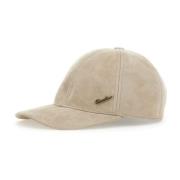 Semsket Baseballcap Beige