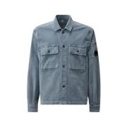 Corduroy Overshirt i Celeste Farge