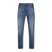 Blå Denim Straight Fit Jeans