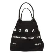 Canvas Shopping Media Bag i Svart