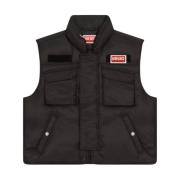 Svart Logo Vest Sporty Modell