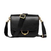 Svart Skinn Crossbody Bag Meg