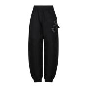 Svarte Asymmetriske Track Pants