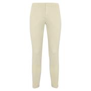 Slim Bomull Gabardine Beige Bukser