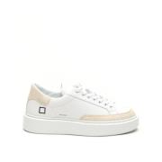 Beige Sneakers med Stripe Detalj