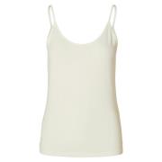 Scoop Neck Singlet Top - Snow White