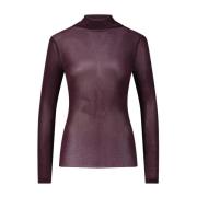 Mesh Velvet Langermet Topp