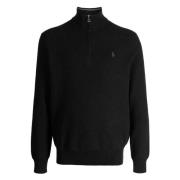 Brodert Bomull Half-Zip Sweatshirt