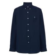 Poplin Button-Down Skjorte med Elastan