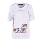 Hvit T-skjorte fra Love Moschino Collection