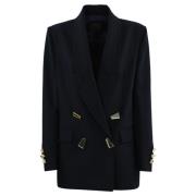 Ullblanding Blazer med Speilknapper