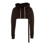 Stilig Cropped Hoodie med Snøring