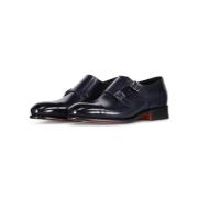 Lær Dobbelt Monkstraps Elegant Stil