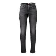 Svart Denim Jeans Slim Fit