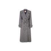 Lang ullblandet trenchcoat