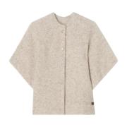 Elegant Sandstorm Melange Cardigan