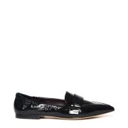 Svart patent skinn loafers 0946