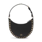 Svart Rockstud Mini Veske