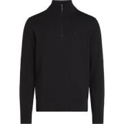 Svart Vaffeltekstur Quarter Zip Jakke