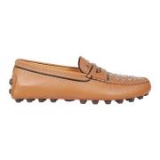 Lærstudded loafers