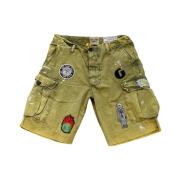 Oliven Cargo Shorts Stilig og Funksjonell