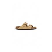 Beige Semsket Sandal Høst/Vinter Kolleksjon