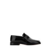 Svarte skinn Tabi loafers