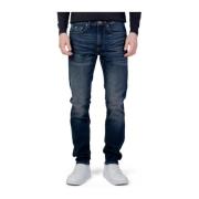 Blå Slim Fit Bomull Jeans