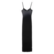 Svart Verona Spaghetti Strap Maxi Kjole