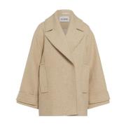 Oversized Sand Melange Beige Coat