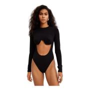 Svart Cutout Bodysuit