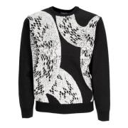 Svart Jumper med Boa Stil