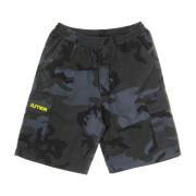 Camo Cargo Jogger Shorts i Svart