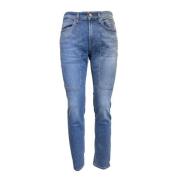 Slim Fit Herre Jeans med Patches