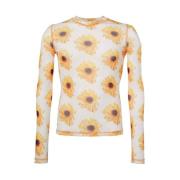 Blomstertrykk Crew Neck Sweater