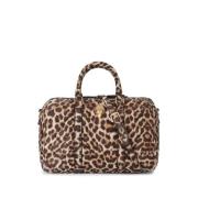 Leopardmønstret Boston Bag