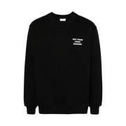 Sort Bomull Crew Neck Sweatshirt