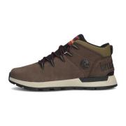 Mid Lace Sneakers Brun Nubuck