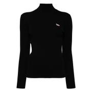 Reve Patch Ribbet Turtleneck Genser