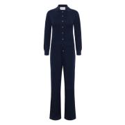 Marine Cashmere Jumpsuit med Lommer