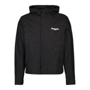 Stilig Windbreaker Jakke Svart