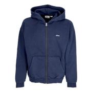 Glidelås Hettegenser Fleece Pigment Navy Sweatshirt