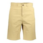 Beige Bomull Bermuda Shorts