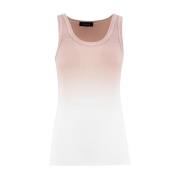 Rillet Jersey Tank Top med Skyggetrykk