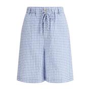 Bomull Vichy Shorts med Justerbar Passform