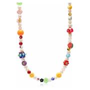 Men's Berry Pearl Choker with Assorted Beads